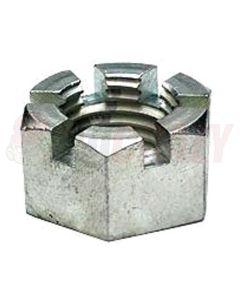 120-85018 12 Hex Nut Slotted 1-1/8″-12 UNF Zinc Plated