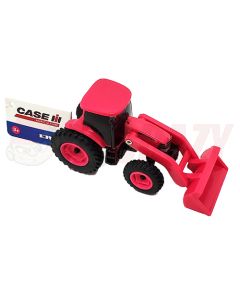 ZFN46705 3 inch TOMY ERTL Pink Case IH Tractor with Loader